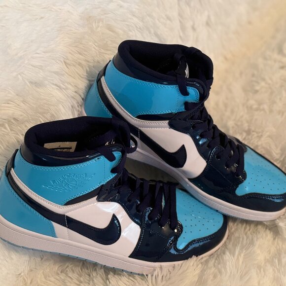 Nike Air Other - Men's Air Jordan 1 Retro High OG Sneakers  - 9.5 - Navy, Baby Blue & White